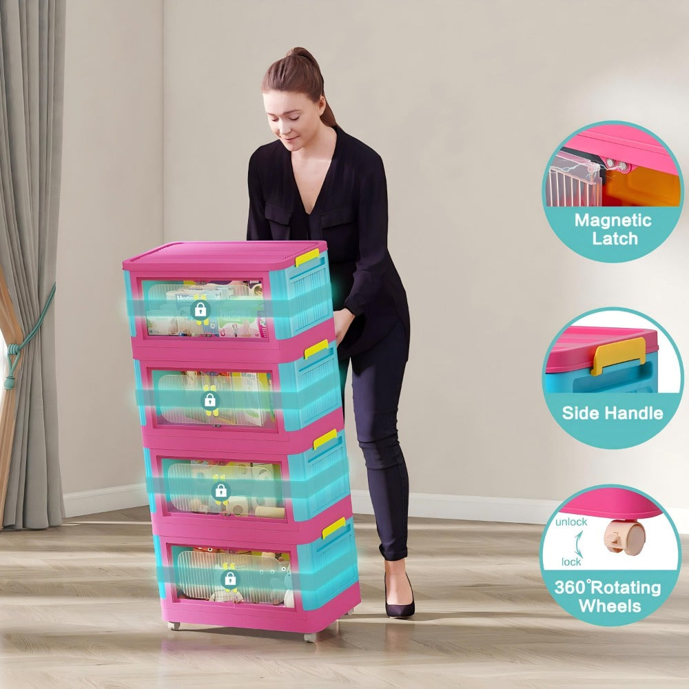 5-Tier Foldable Storage Organizer with Waterproof Protection and Stackable Design detail image - detail view 9
