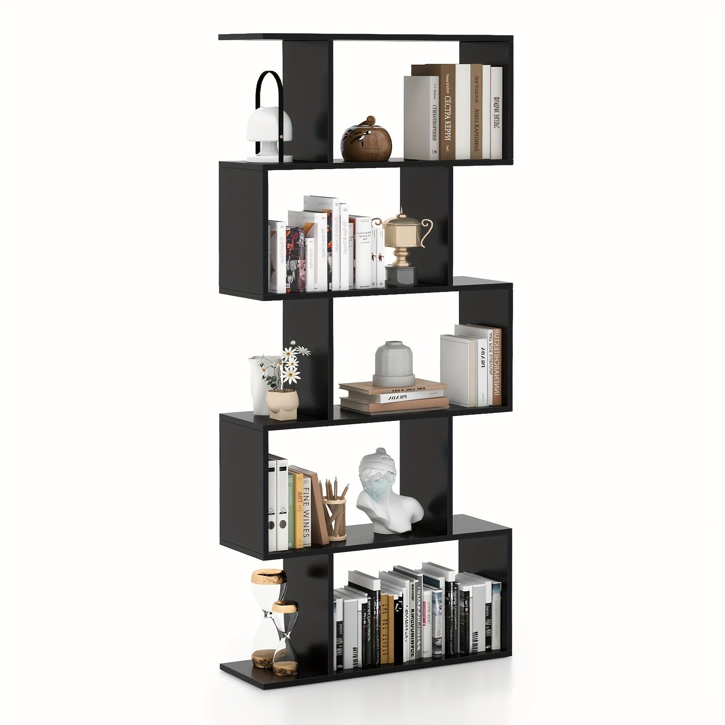 Bookcase shown in the Black option