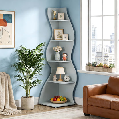 Corner Shelf shown in the Blue, 1pc option