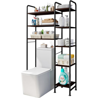 5-Tier Freestanding Over-the-Toilet Storage Organizer, Toilet Shelf Organizer detail image