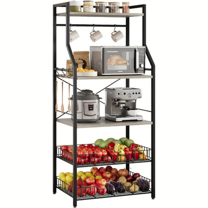 5-Tier Kitchen Storage And Bakers Racks for Organized Everyday Storage detail image - detail view 3