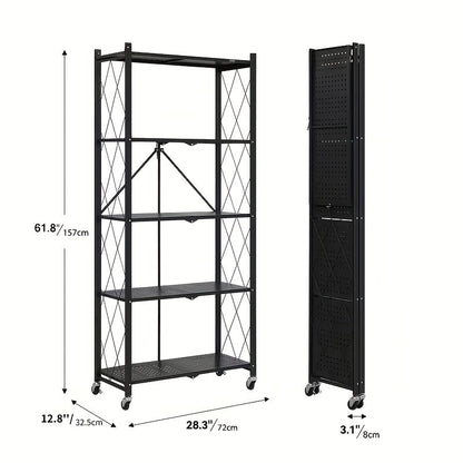 Outdoor Storage Rack shown in the Black - 5 layers option