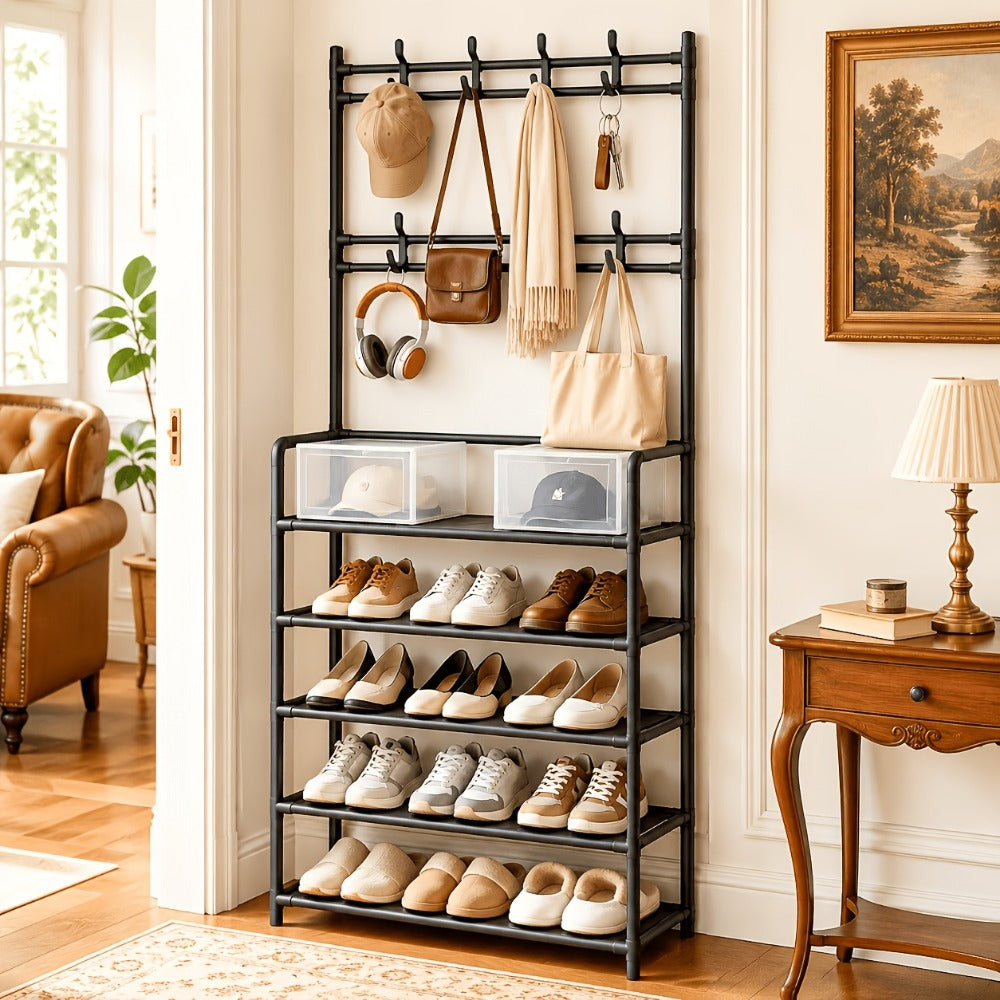 5-Tier Shoe Rack, Freestanding Shoe Storage Rack for Entryway detail image - detail view 3