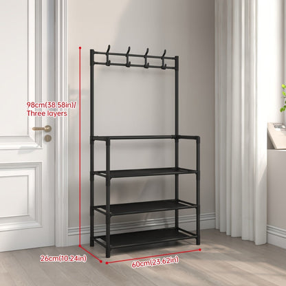5-Tier Shoe Rack, Freestanding Shoe Storage Rack for Entryway detail image - detail view 4