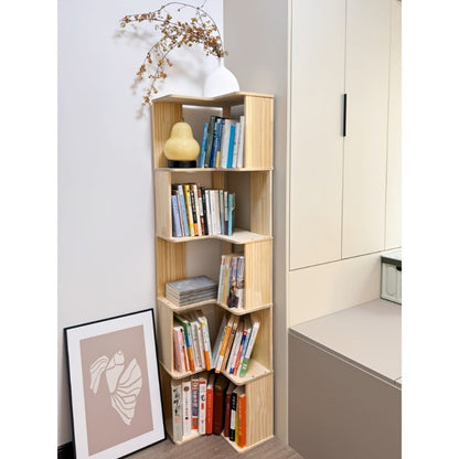 5-Tier Space-Saving Bookshelf, Home Library Organizer for Organized Everyday Storage detail image - detail view 6