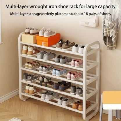 5-Tier Space-Saving Shoe Rack, Entryway Shoe Organizer for Organized Everyday Storage detail image - detail view 4