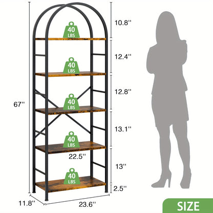 Bookshelf shown in the Rustic Brown option