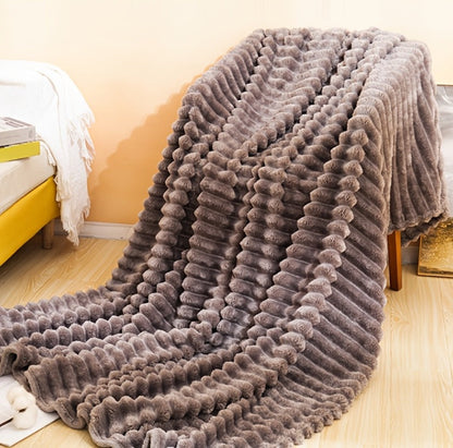 500gsm Heavy Plush Blanket – Ultra Thick Soft Warm Fluffy Blanket for Bed, Sofa & Travel, Baby to Double Size, 5 Colors