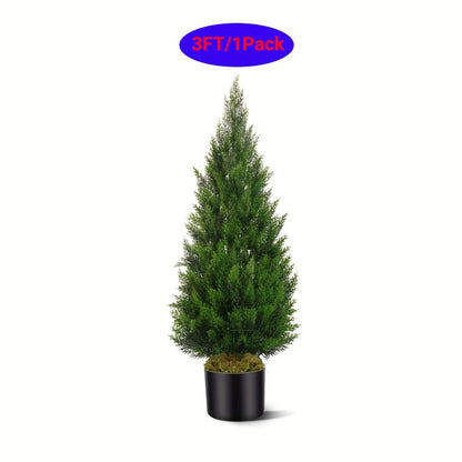 Artificial Cedar Topiary Trees in 2 or 3 Foot Heights with One- or Two-Piece Pack Checkouts