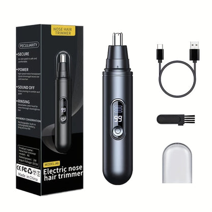 Rechargeable Nose, Ear and Eyebrow Hair Trimmer with LED Display in Two Exact Checkout Configurations