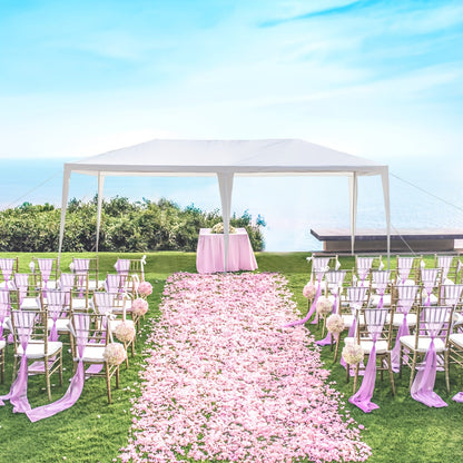 White Open-Sided Canopy Tent in 10x20ft or 10x30ft Sizes with Ropes, Stakes and No Sidewalls