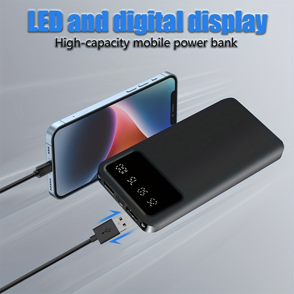 Power Bank 20000mAh Pro with Dual USB Output, Type-C Input and LED Digital Battery Display
