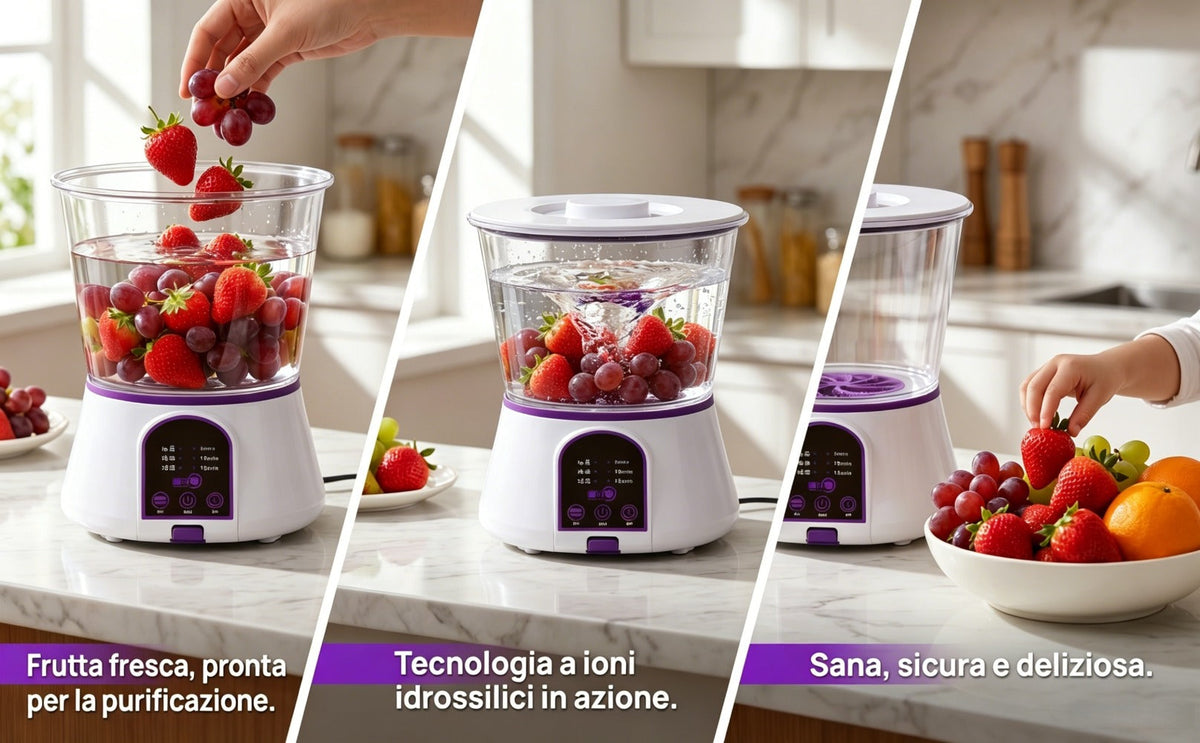 Fruit and Vegetable Cleaner Machine Ultrasonic Purifier Multifunctional Household Food Cleaning for Garden, Yard and Pest Management