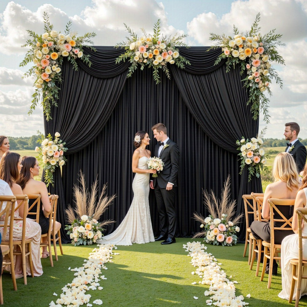 Two-Piece Photography Backdrop Curtain Set with 150 cm Width and 215 cm or 300 cm Height Options