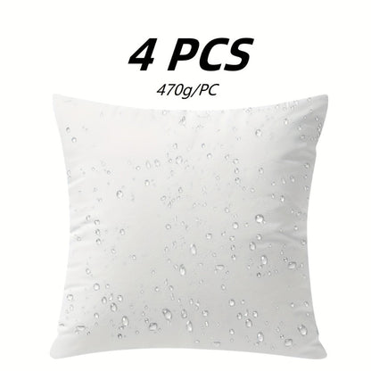 Square and Lumbar Throw Pillow Insert Set in Five Sizes with Two- or Four-Piece White Pack Options