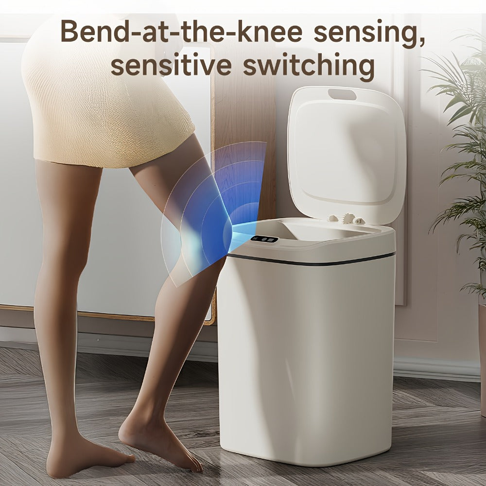 Motion Sensor Trash Can Touchless – Smart Hands-Free Trash Bin with Sealing Lid & Odor-Blocking Technology, Trash Bag Fixing Ring, Easy Clean Durable Design for Kitchen, Office & Bathroom