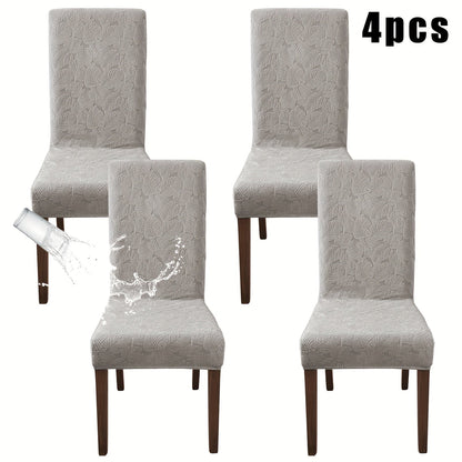 Stretch Dining Chair Covers Set of 4/6 - Plant Print Slipcovers for Dining Room Kitchen Chairs, Elastic Parsons Chair Protector, Home Decor