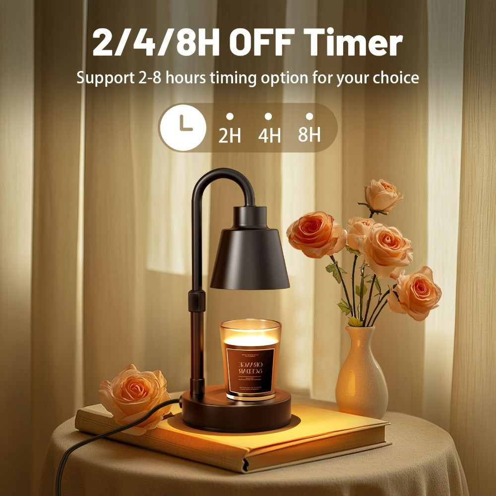 Candle Warmer Lamp 2 Pack with Timer & Dimmer, Electric Wax Warmer for Jar Candles, Adjustable Height 10.4-14.4"