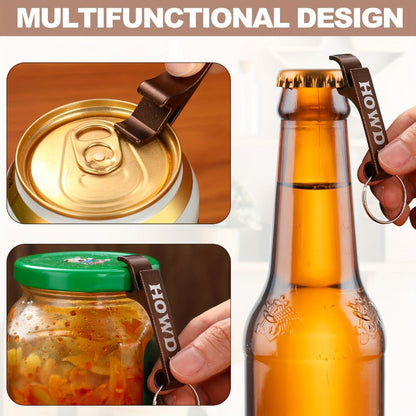 Party Favors Western Metal Bottle-Opener Keychains, 30-Piece Brown Cowboy-Theme Set for Guests