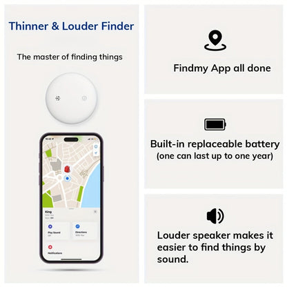 Apple Find My Tracker 2 Pack AirTag-Size Bluetooth Key Finder with Keychain Holder, Anti-Lost Locator for Keys Pets Bags Luggage
