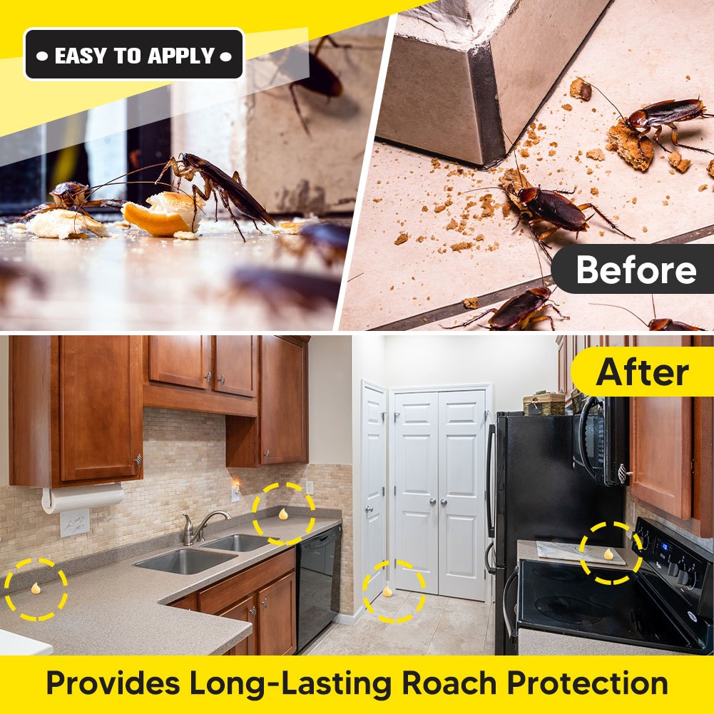 Roach Killer Gel | 4-Pack Syringe Kitchen Bathroom Crack Crevice Trap