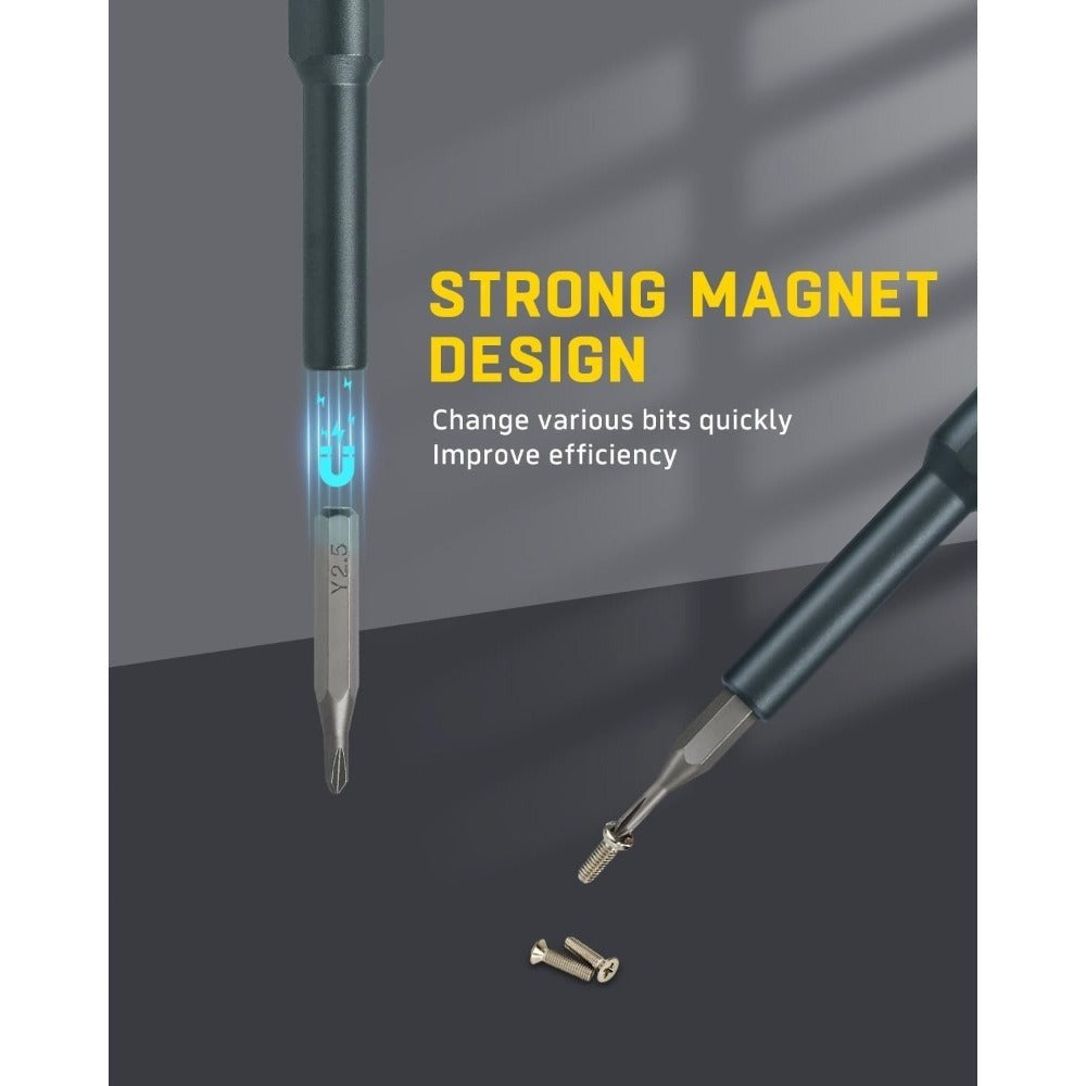 46-in-1 Precision Screwdriver Set with Magnetic Driver, Phillips, Slotted, Torx, Hex and Y-Type Bits