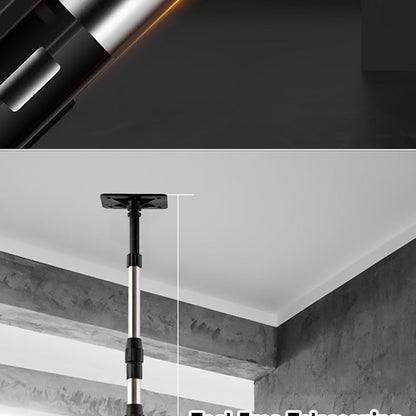Stainless Steel Telescoping Laser Level Pole, 15.4-Foot Support Rod with 1/4-20 and 5/8-11 Mounts