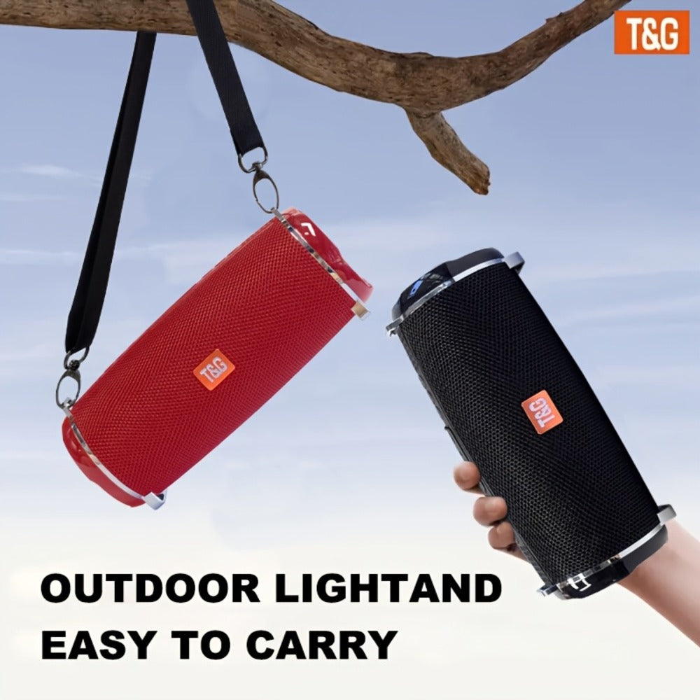 TG192 IPX4 Waterproof Portable Bluetooth Speaker Outdoor 2400mAh Rechargeable Wireless Speaker Color-Changing LED Breathing Light for Camping Picnic Party School Sports Family