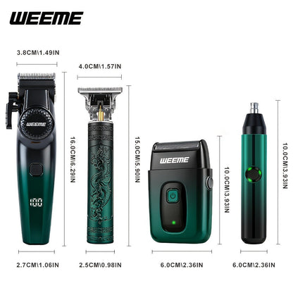 Men's Electric Grooming Kit 4-in-1 — Hair Clipper, Beard Trimmer, Electric Shaver & Nose Hair Trimmer Set, Gradient Design, 2-Piece & 4-Piece Options, Perfect Gift for Husband Dad Boyfriend