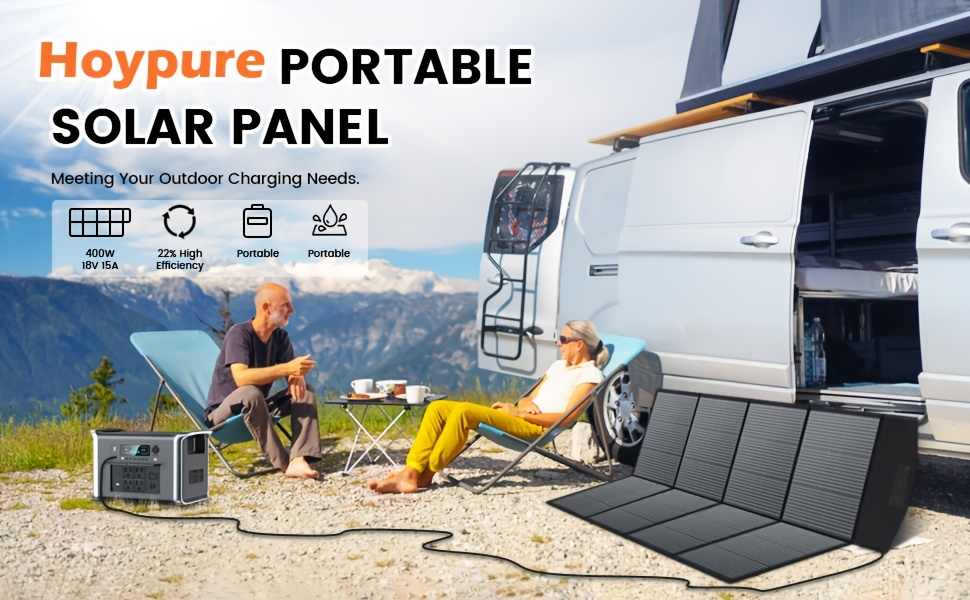 Monocrystalline High Power Solar Panel, 400W/200W/100W Portable Solar Panel, Foldable Solar Blanket, Solar Cell Efficiency Up To 23%, Suitable For Outdoor Adventure Boat Power Station, Garden, Courtyard, Roof, Camping RV Solar Generator