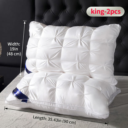 Two-Piece Bed Pillow Set in Six Colors and Queen or King Checkout Sizes for Bedroom Use for Home and Everyday Use