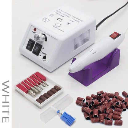 Professional Nail Drill Kit 20000RPM with 6 Drill Bits & 50 Sanding Bands — Electric Manicure Pedicure Machine Low Noise Dual-Hand for Acrylic Gel Natural Nails, Home & Salon Nail File Set, 8-in-1 Option
