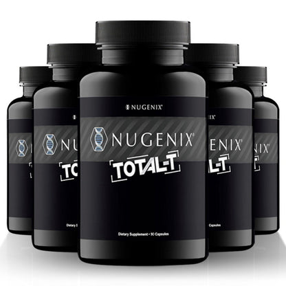Five-Bottle L-Citrulline Men's Health Supplement Capsule Set with Coordinated Containers and Labels