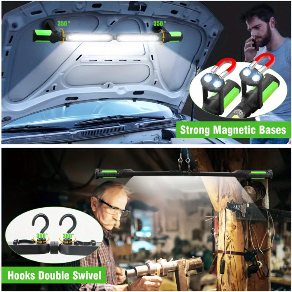 Rechargeable Magnetic LED Work Light with Swivel Hook, Sensor-Control or Standard Floodlight Options