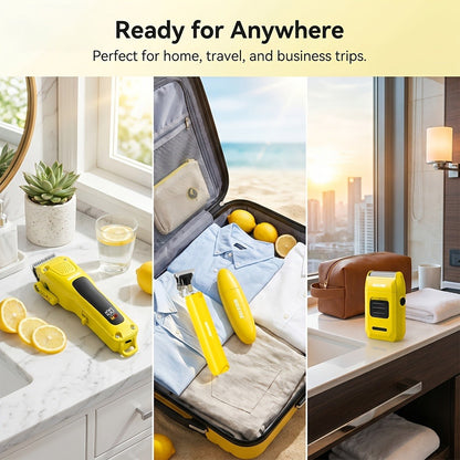 Hair Clippers & Trimmers WEEME Four-Piece Set with Clipper, T-Blade, Foil Shaver, Nose Trimmer and Two Colors