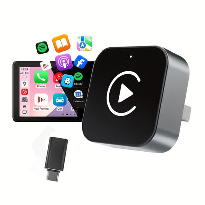 2-in-1 Wireless CarPlay & Android Auto Adapter Mini USB Dongle 2026 Upgrade Fast Stable Connection for iOS 10+ & Android 11+, Converts Wired CarPlay to Wireless Plug-and-Play