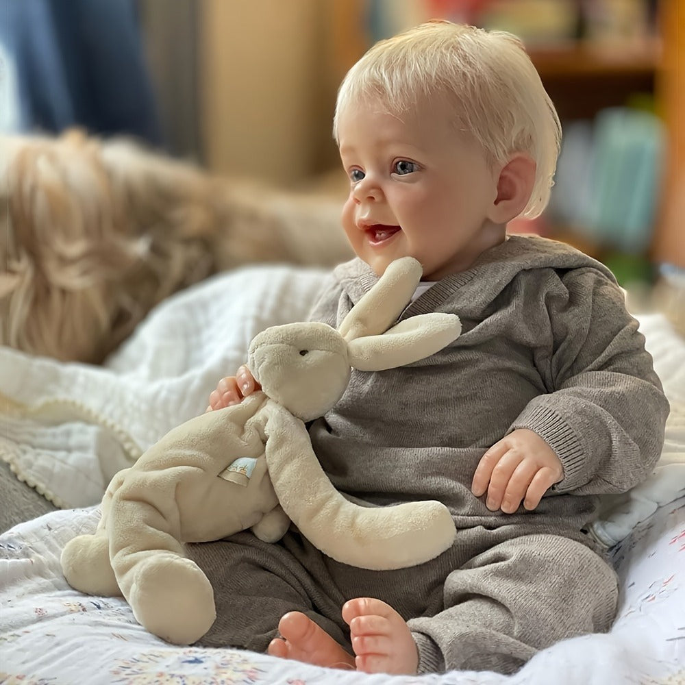 Reborn Doll, 24-Inch Cloth-Body Figure with Vinyl Head and Limbs, Hand-Rooted Hair and Gift Set