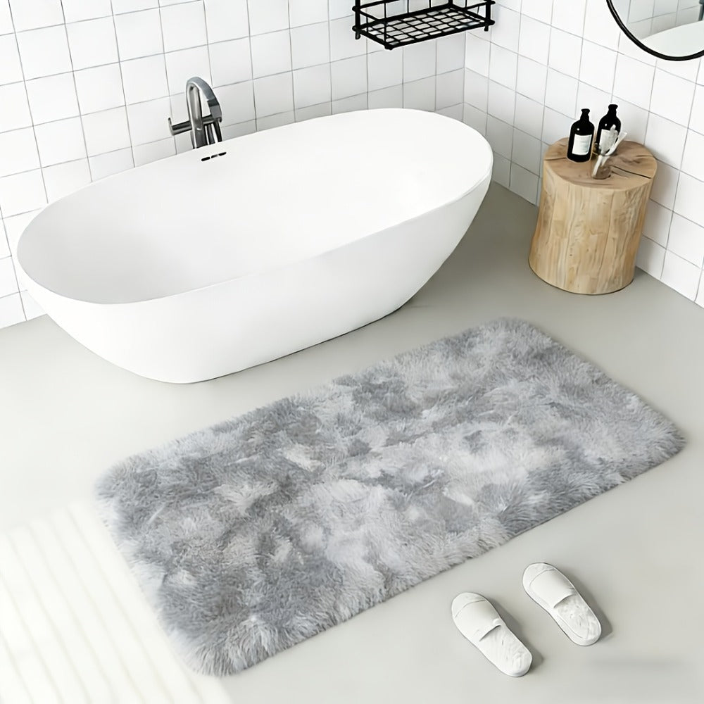 Area Rug Fluffy Tie-Dye Machine-Woven Mat at 1000 g/m² in Eight Colors and Three Indoor Sizes