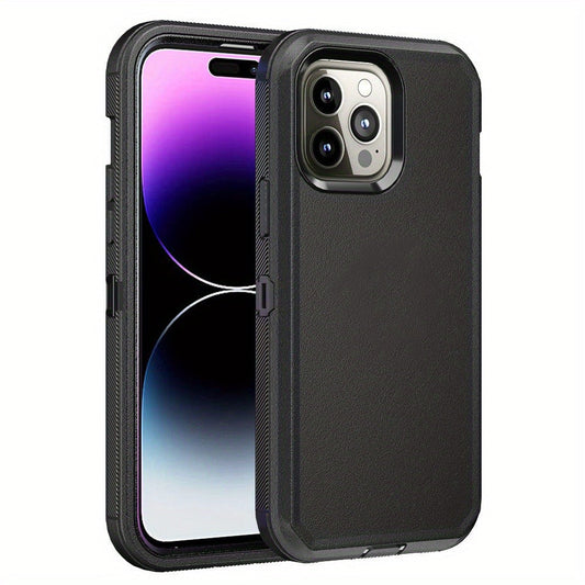 Phone Case Dual-Layer TPU and PC Shockproof Armor with Qi Wireless Charging Support for iPhone 14