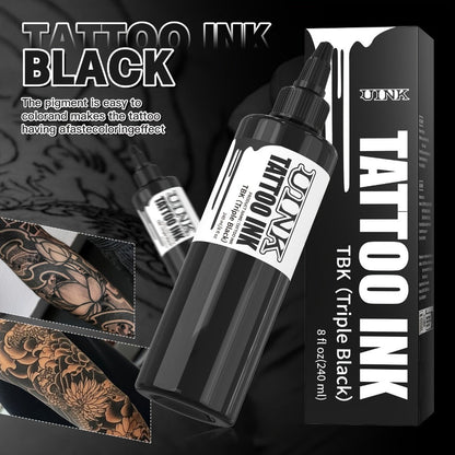 Tattoo Ink UINK 8.12oz 240ml Black, White or White Plus Triple Black Bottle Options with Item-Specific Color, Capacity and Bottle Choices