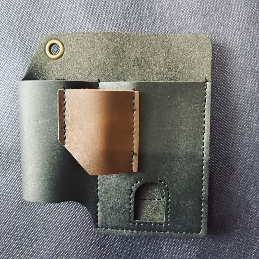 EDC Multitool Belt Holster with Clip, Loop and Pockets for Flashlight and Pen in Black or Brown