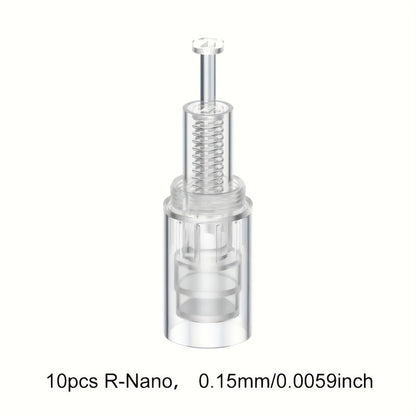 Microneedling Cartridges 10pcs Replacement Needle Tips for Derma Pen — 12 Pin 36 Pin R-Nano 0.25mm Screw-Lock, Compatible with L1 L3 L6 L8 S8 Microneedle Pen, Sterile Single-Use