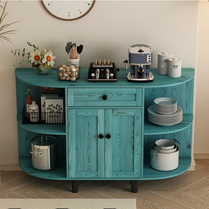 51.97-Inch Freestanding Sideboard Buffet Cabinet with Open Shelves for Kitchen detail image
