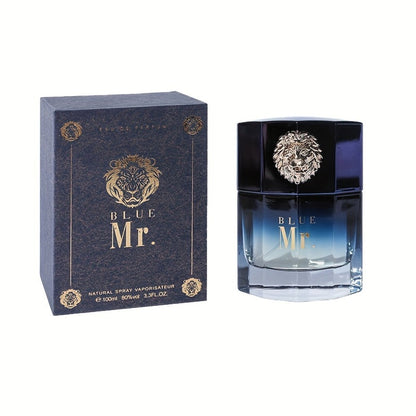 Men's Cologne Spray – Mr. Blue Lion Long Lasting Masculine EDT, Fresh Woody Scent for Sports Business Romance, Elegant Gift for Him
