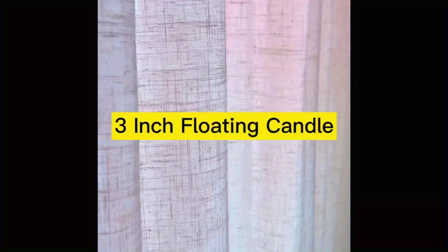 White Floating Candles 24 Pack 3 Inch | Unscented Clean Burn 8-12 Hours | Pool Candles for Wedding Anniversary Valentine's Day Romantic Dinner Home Decor Table Centerpiece