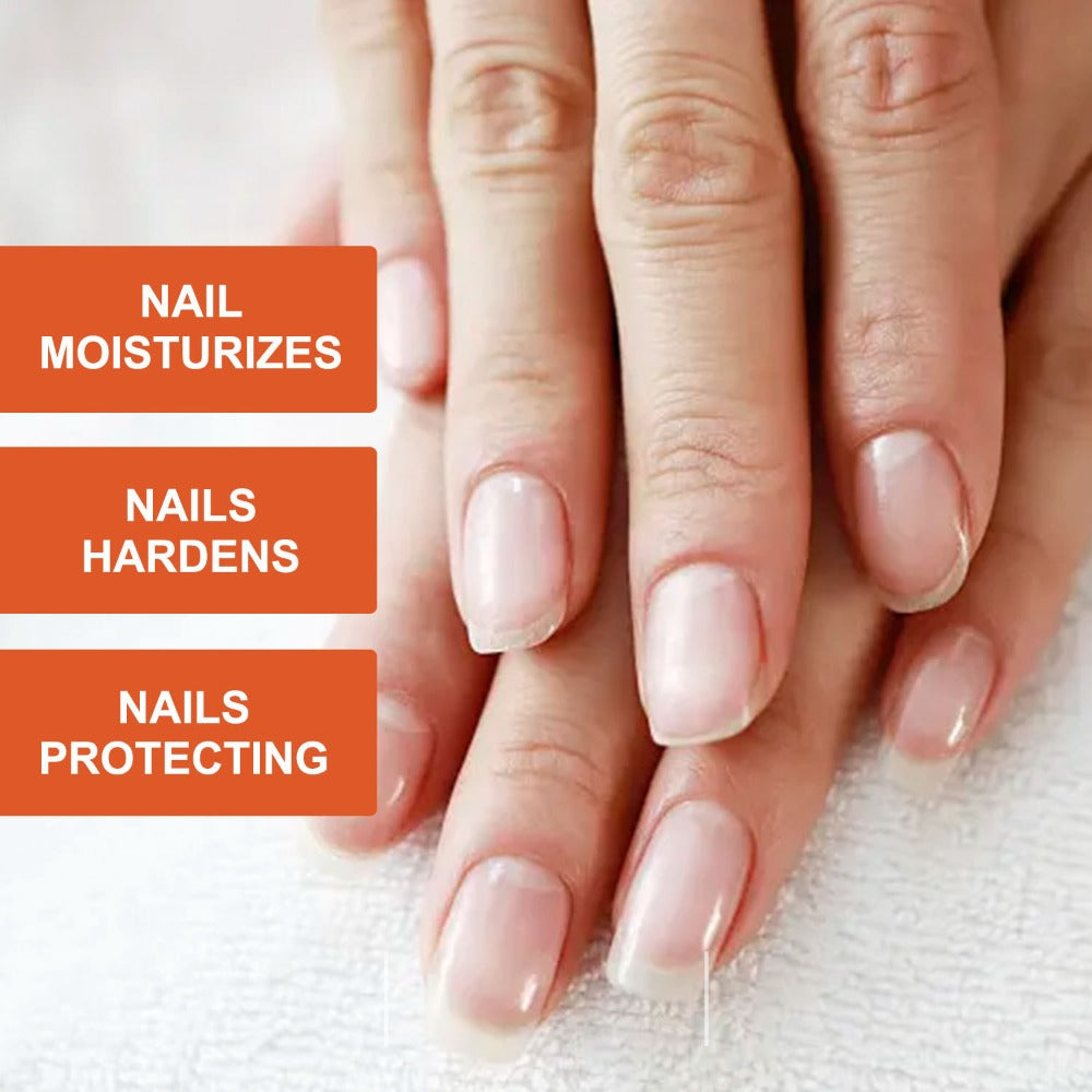 Clear 10 ml Nail Care Coating in Round Bottle with Black Cap and Orange 3 Days Label for Manicure Routines