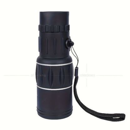 Compact 10x50 Monocular Telescope with Manual Focus, Wrist Cord and 16 cm Pictured Length for Adults