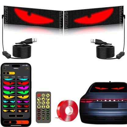 Devil Eye LED Headlight Panels 2 Pack Flexible RGB Matrix App & Remote Control - USB 5V for an Everyday Personal Care Routine