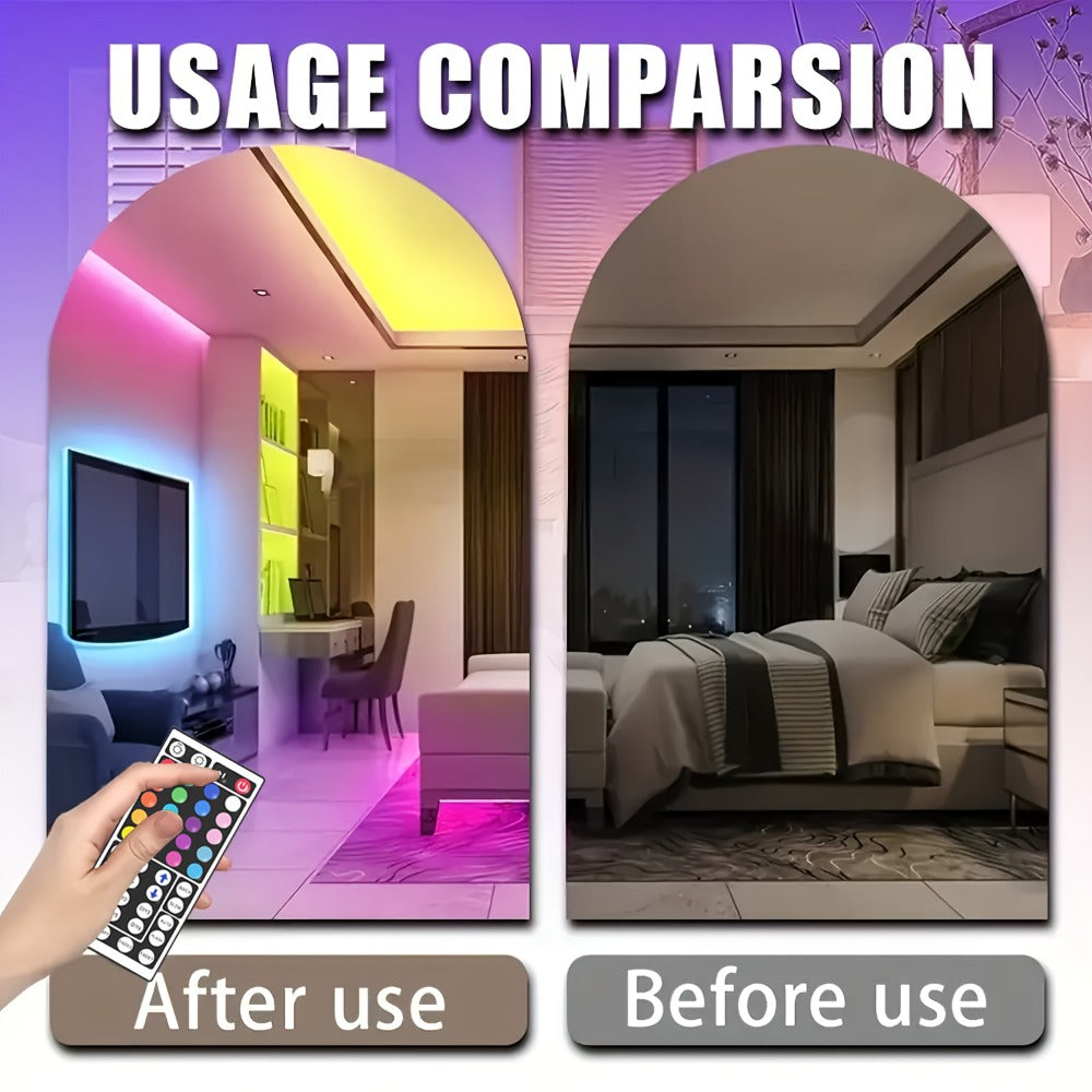 LED Strip Light RGB Room Kit in 50ft or 100ft Lengths with Remote Control, Dimming and Multi-Mode Color Effects
