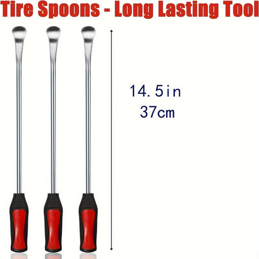 Tire Spoon Iron Set Steel Tire Changing Tool Kit – Tire Lever, Rim Protector, Valve Cores & Stem TR414 for Dirt Bike Motorcycle Lawn Mower, 19pcs / 22pcs